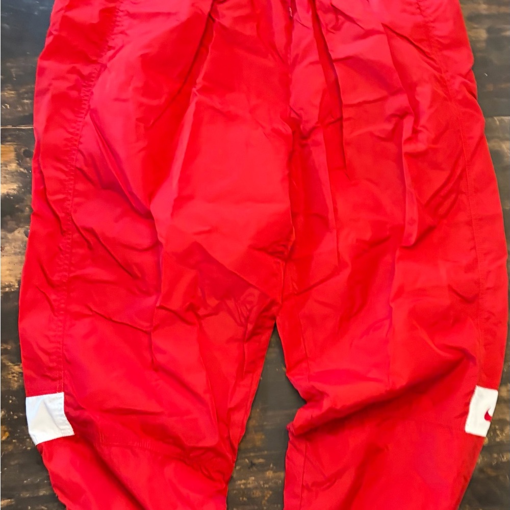 Nike Bright Red Joggers with White Accents